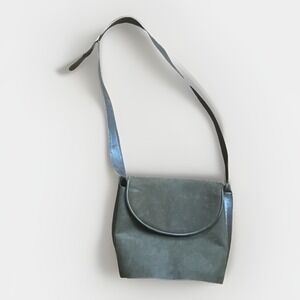 Sandro Florence Italy Genuine Leather Saddle Bag Taupe/Tan Crossbody Purse